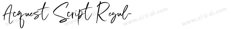 Acquest Script Regul字体转换